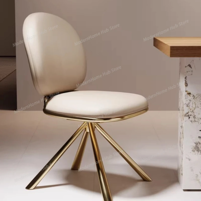 

Leather Designer Dining Chairs Accent Nordic Living Room Dining Chairs Kitchen Restaurant Krzesla Do Jadalni Balcony Furniture