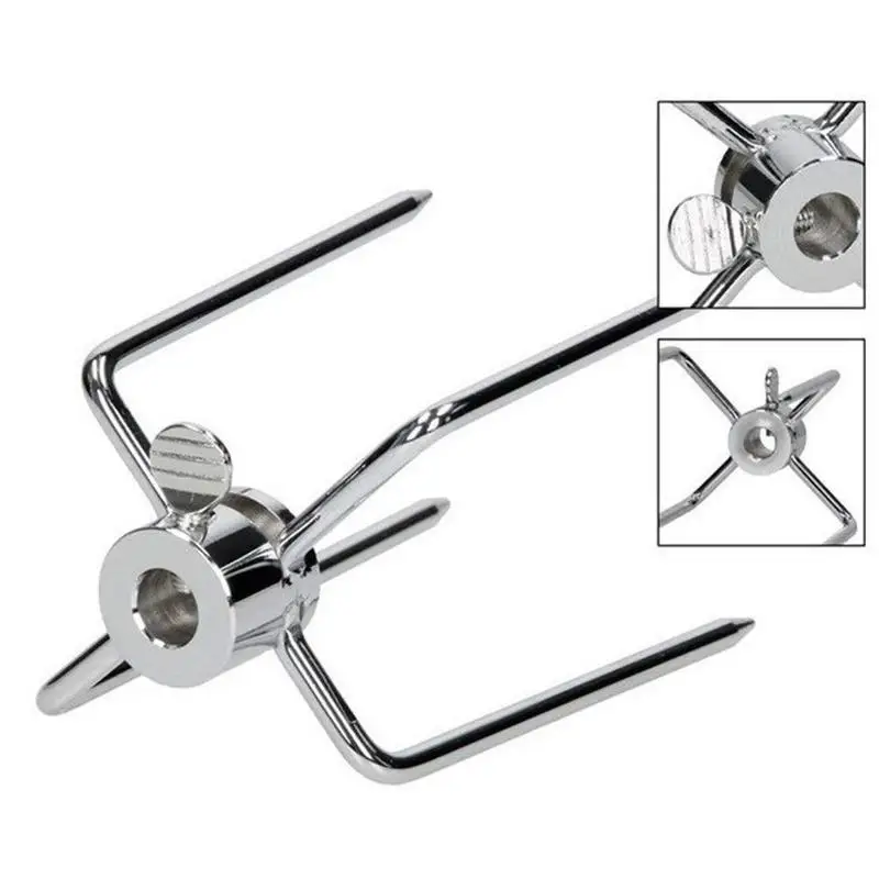 Rotating fix Fork Barbecue Skewer Oven Accessories Food Grade Grill Skewer Steel Barbecue Skewer Spit BBQ Forks Meat Fork Tool