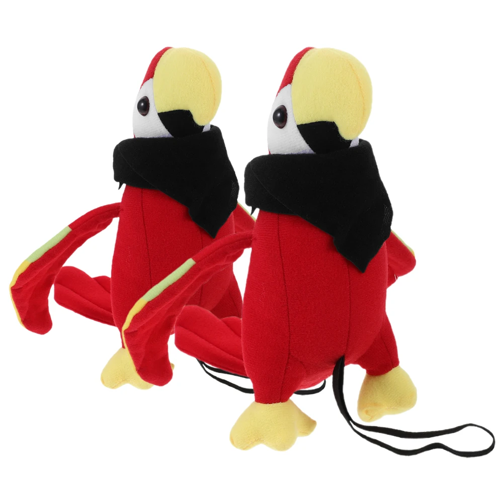 

2Pcs Shoulder Parrot Plush Toy Pirate Cosplay Accessories Stuffed Parrot Model Artificial Bird Model Pirate Costume Parrot Prop