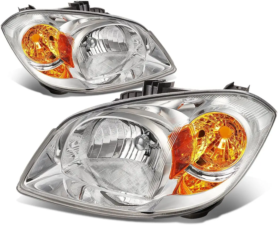 

Headlights Assembly Compatible with 2005-2010 Chevrolet Cobalt Pontiac G5 Pursuit, Driver and Passenger Side Halogen Headlamps R