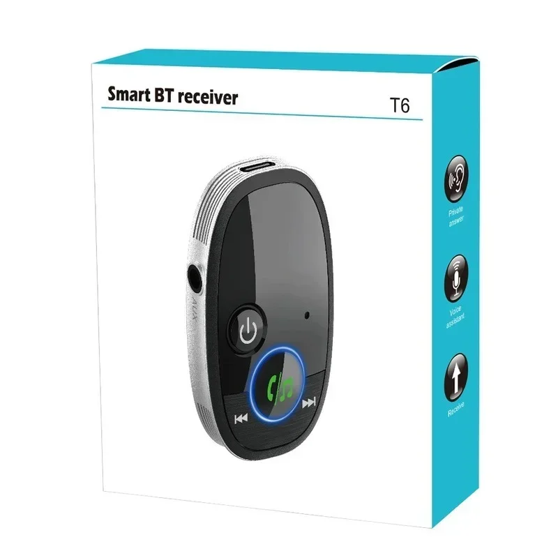 Auto mobiele telefoon Bluetooth-ontvanger, autoradio Bluetooth-adapter, nieuwe T6