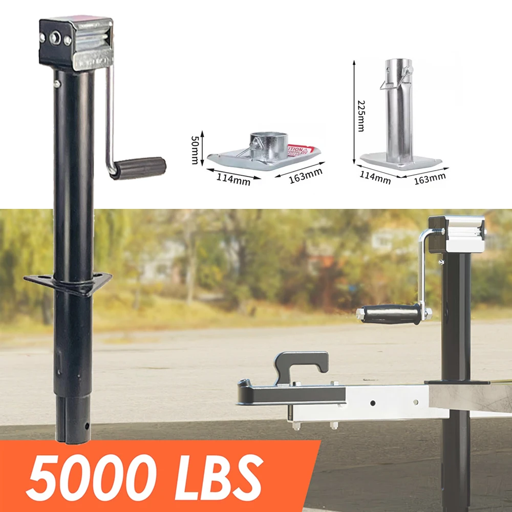 

5000lbs Trailer Jack 15" Lift Drop Leg A Frame Side Wind Trailer Jack Jockey Wheel Stands Corner Steady Camper Caravan Accessory