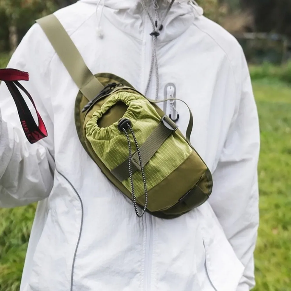 Water Bottle Holder Water Bottle Waist Bag Waterproof Color Blocking Climbing Water Bottle Bag Compartment 6 Colors Sling Bag