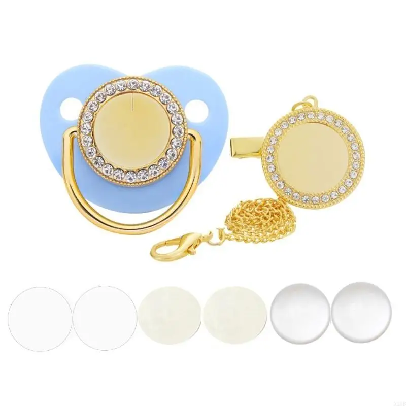 

N1HB Aluminum Sheet Heat Transfer Pacifier Dummy Nipple with Pacifier Clip Chain
