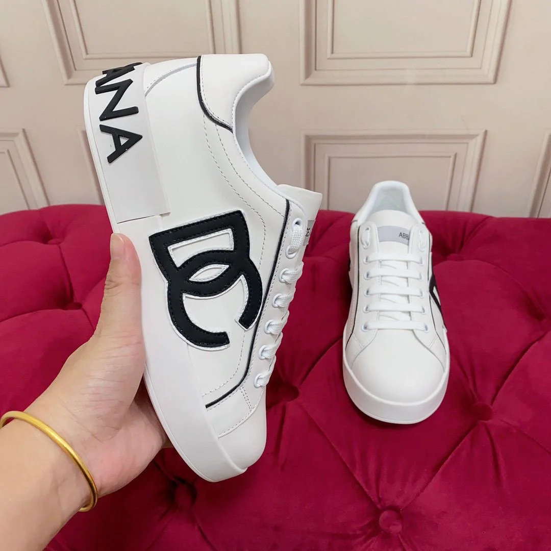 

Italian High-end Men's Lace-up Sports Casual Shoes, Fashionable and Versatile White Sneakers, Genuine Leather Children's Shoes