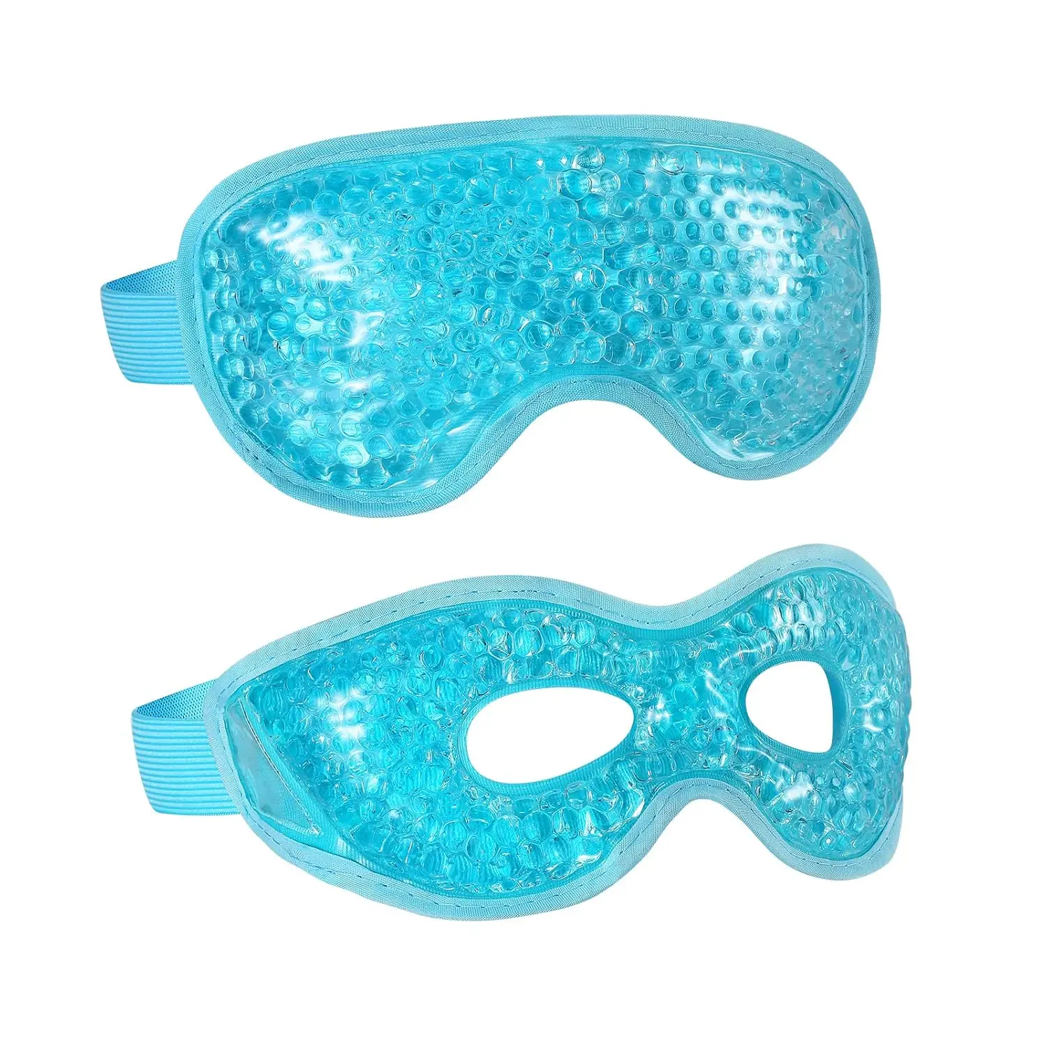 

Reusable Gel Eye Mask 2 Pack for Puffiness, Dark Circles, Headaches, Migraines - Cold Therapy Relief
