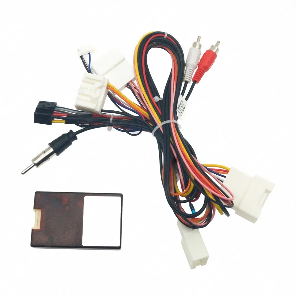 Quadlock Wiring Harness CAN Bus Decoder Car Android Head Unit Cable Adapter for Toyota Tundra Sequoia Prado RX300