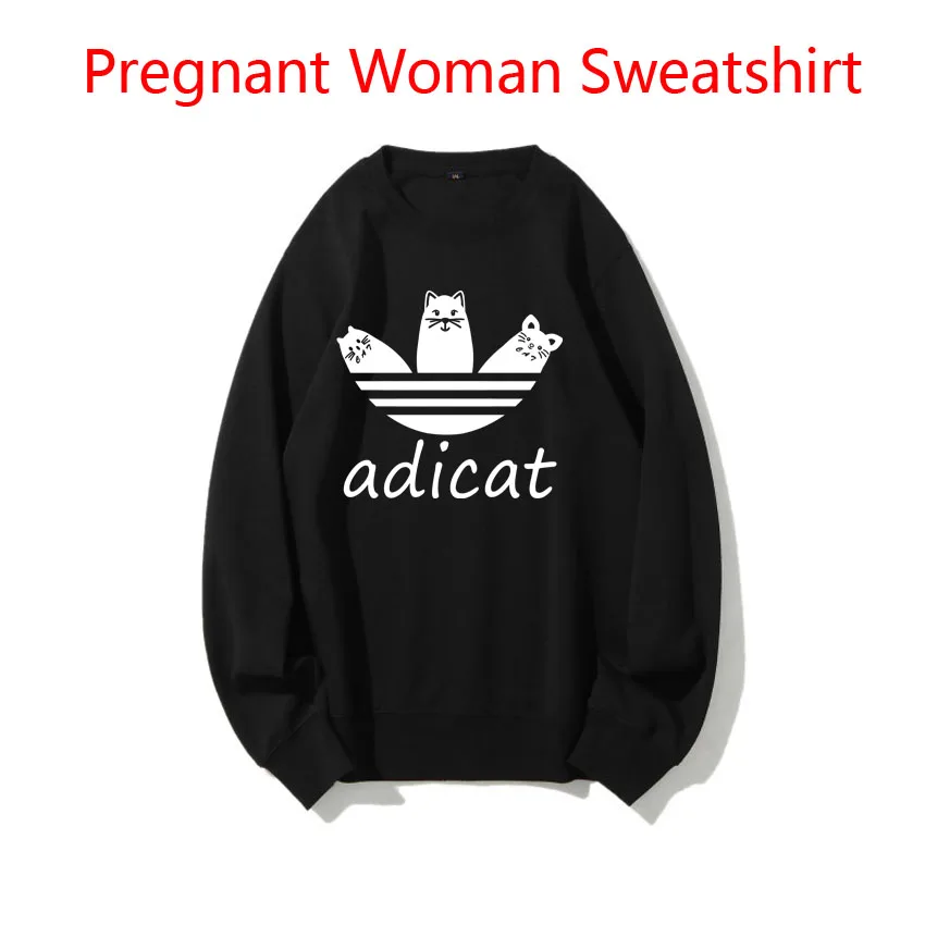 

Maternity Women Sweaters Funny Anime Cute Cartoon Adicat Pattern Printed Spring Autumn Pullover Pregnant Woman Sweatshirt