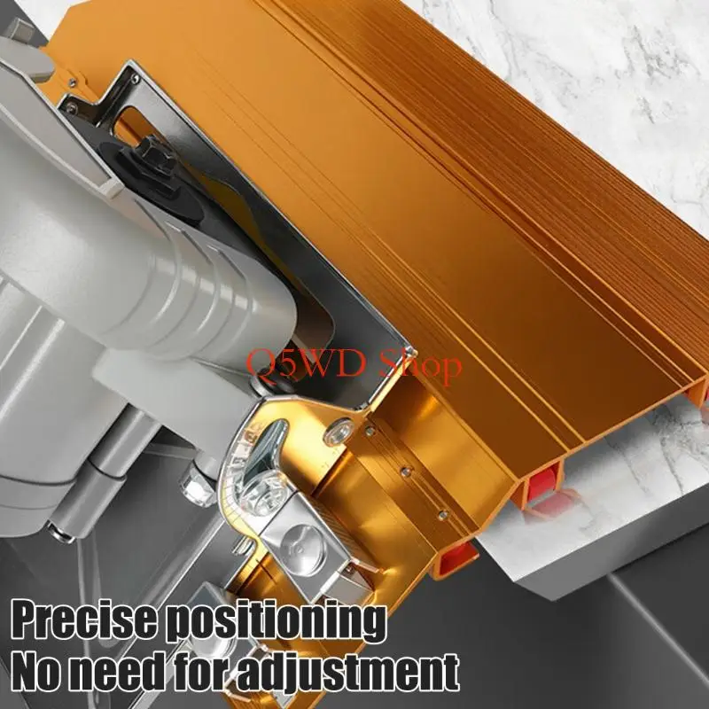 Q5WD Tile Chamfer Guide Plate for 45 Degree Trimming, Aluminum Sliding Slot Tool for Tile Installers and DIY Tiling
