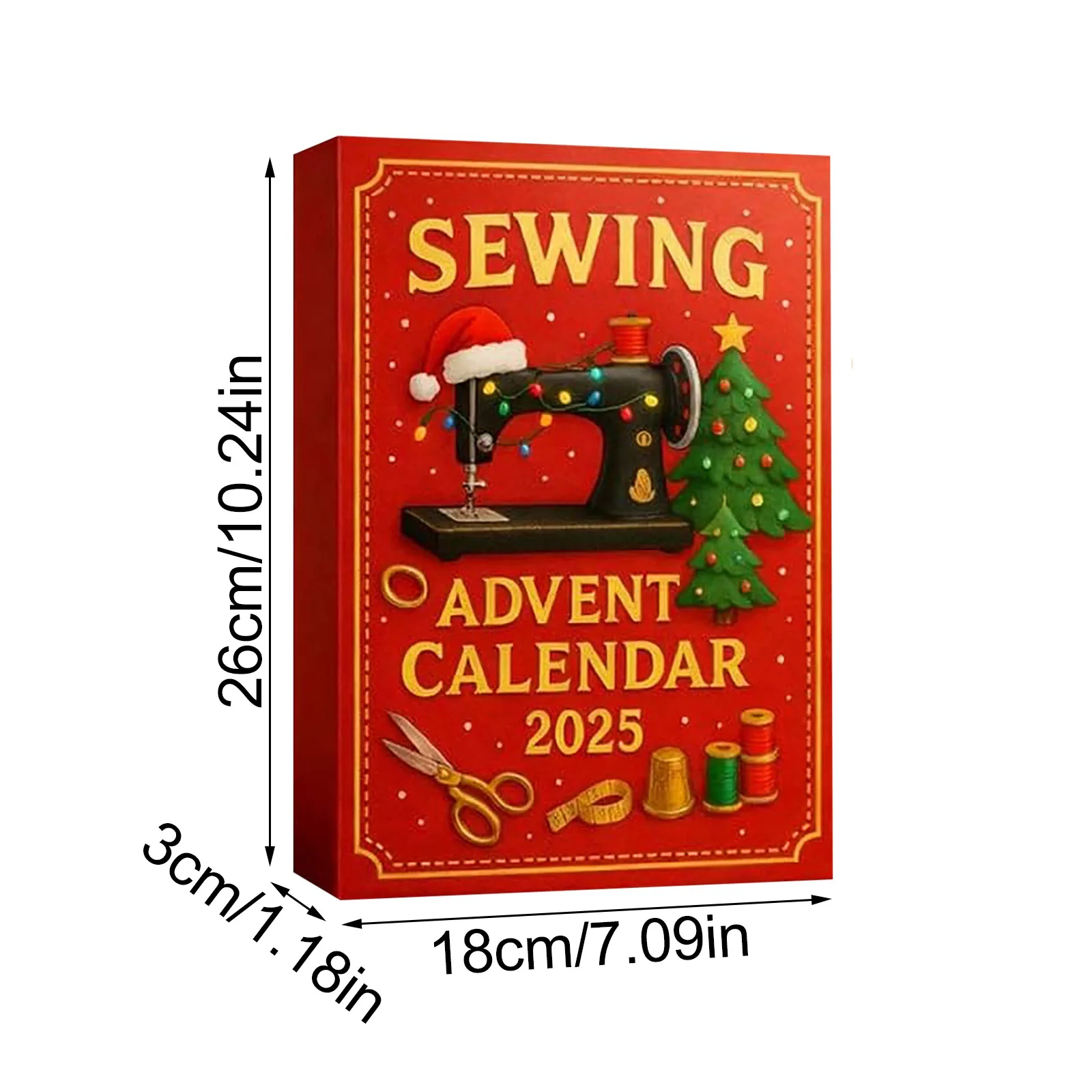 Minuterie de cuisine pour chat, calendrier de l'avent à coudre, 2025 – 24 jours de surprises pour les amateurs de couture |   Minuterie festive de 4 minutes