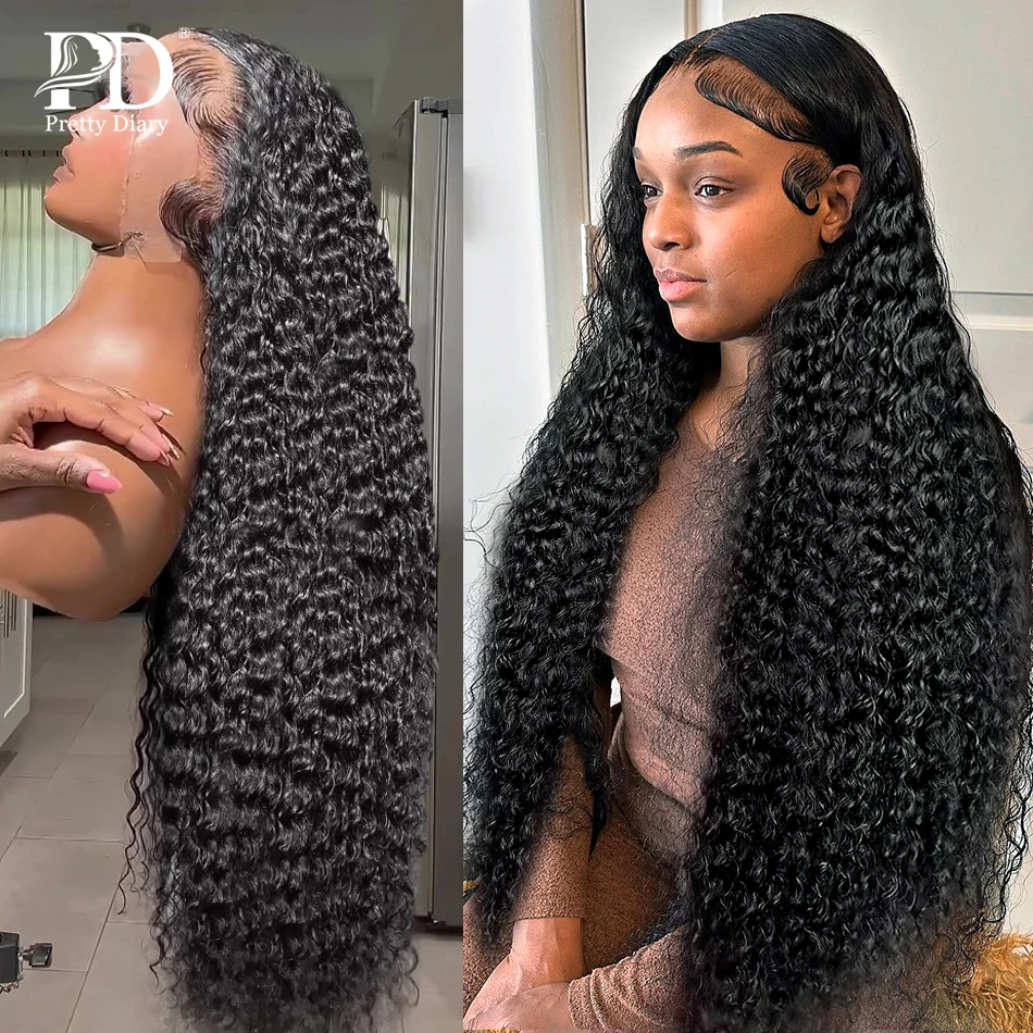 30 32 Inch Loose Curly HD Lace Frontal Wigs 13x6 Cheap Short Bob Wig Deep Wave Transparent 5x5 Glueless Human Hair Wig 250%