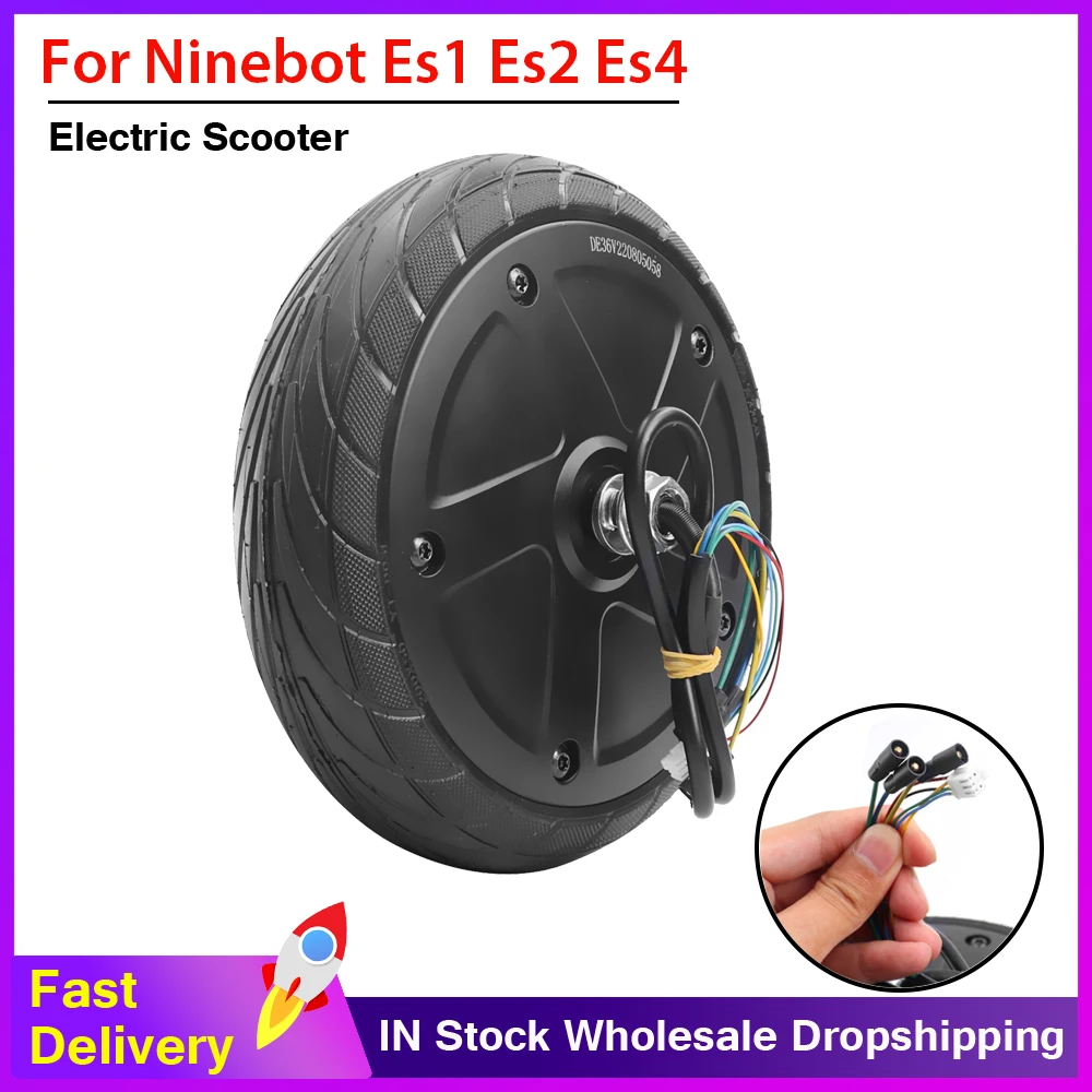 

350W Motor Engine Wheel For Segway Ninebot ES1 ES2 ES3 ES4 Front Driving Wheel Tire Motor Assembly Kit Spare Repair Parts