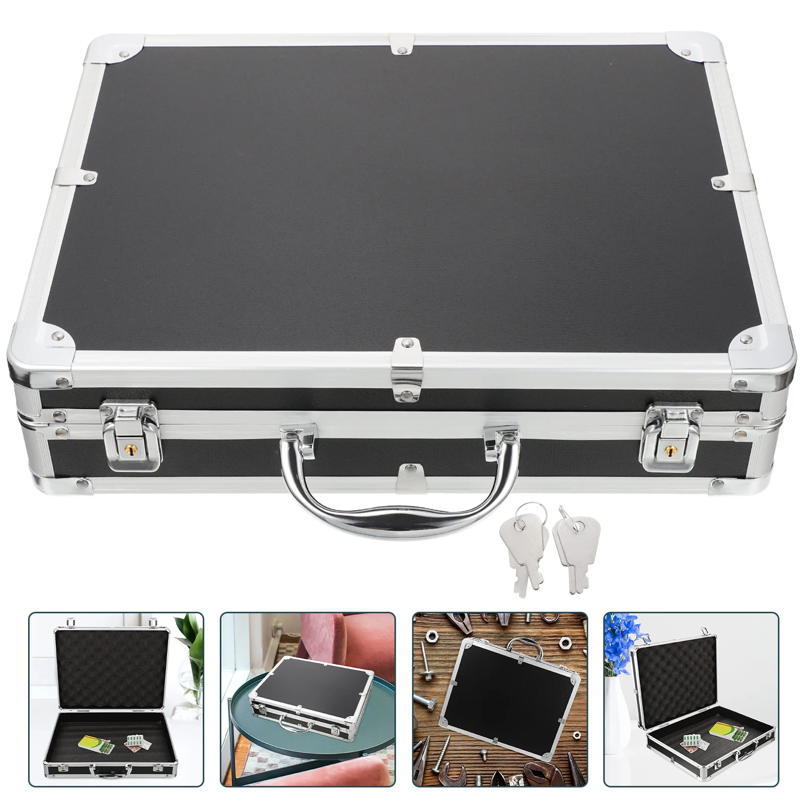 

Aluminum Alloy Storage Box Multi-Purpose Durable Tool Storage Large Capacity Portable Medicine Case Outdoor Tools Container