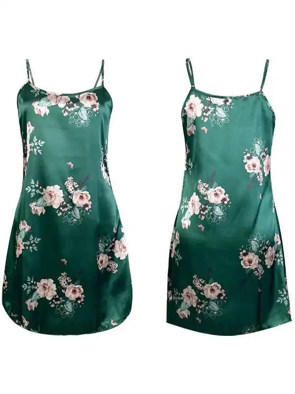 Nuevo vestido verde con bordado de flores, estilo puro deseo, sin espalda, tirantes en V profundo, vestido sin mangas, elegante, encantador, hermoso 224K