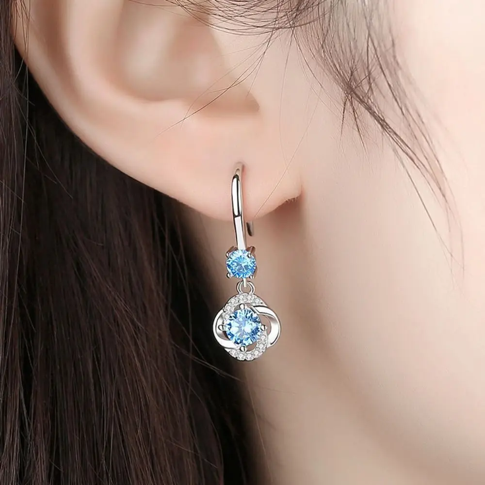 2Pairs Alloy Lymphatic Magnetotherapy Earrings Long Jewelry Magnetherapy Germanium Earrings Diamond-Studded Piercing