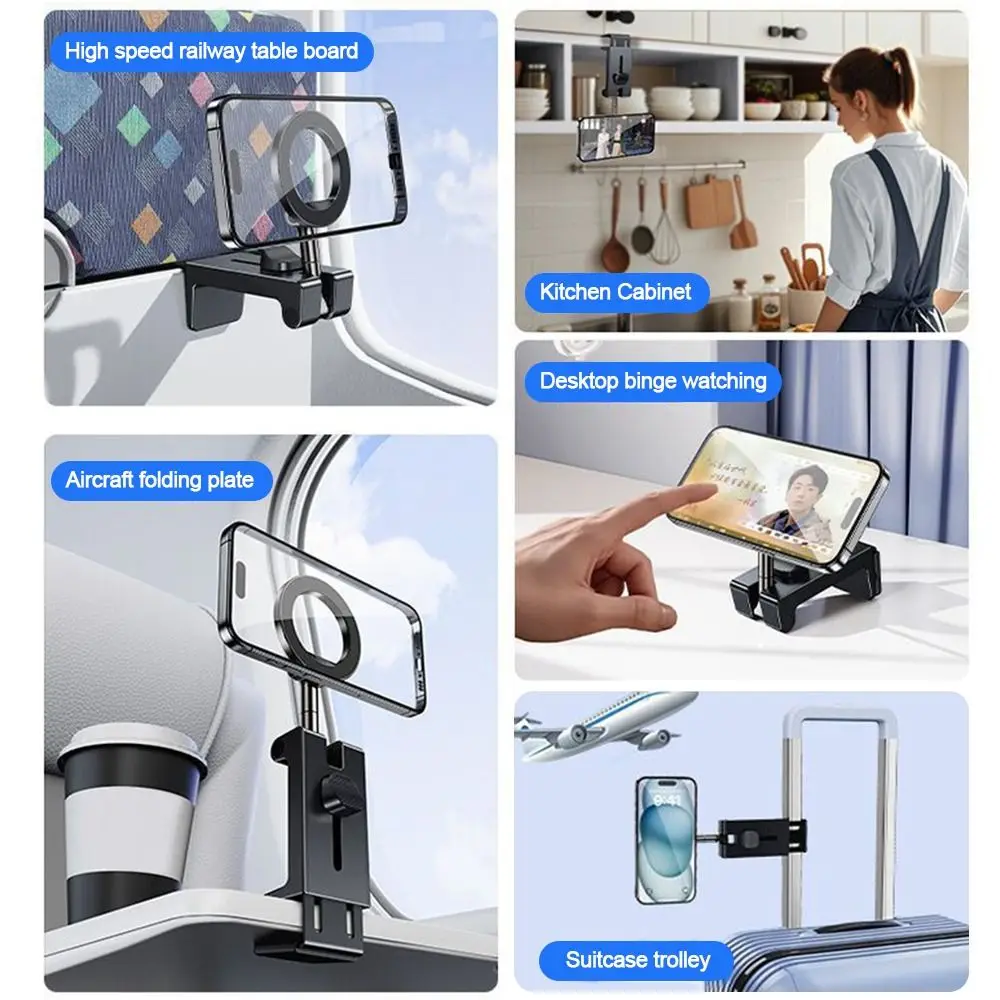 

Rotatable Magnetic Phone Holder Adjustable Mini Adsorption Bracket Multi-functional Stable Cell Phone Stand Car Backrest