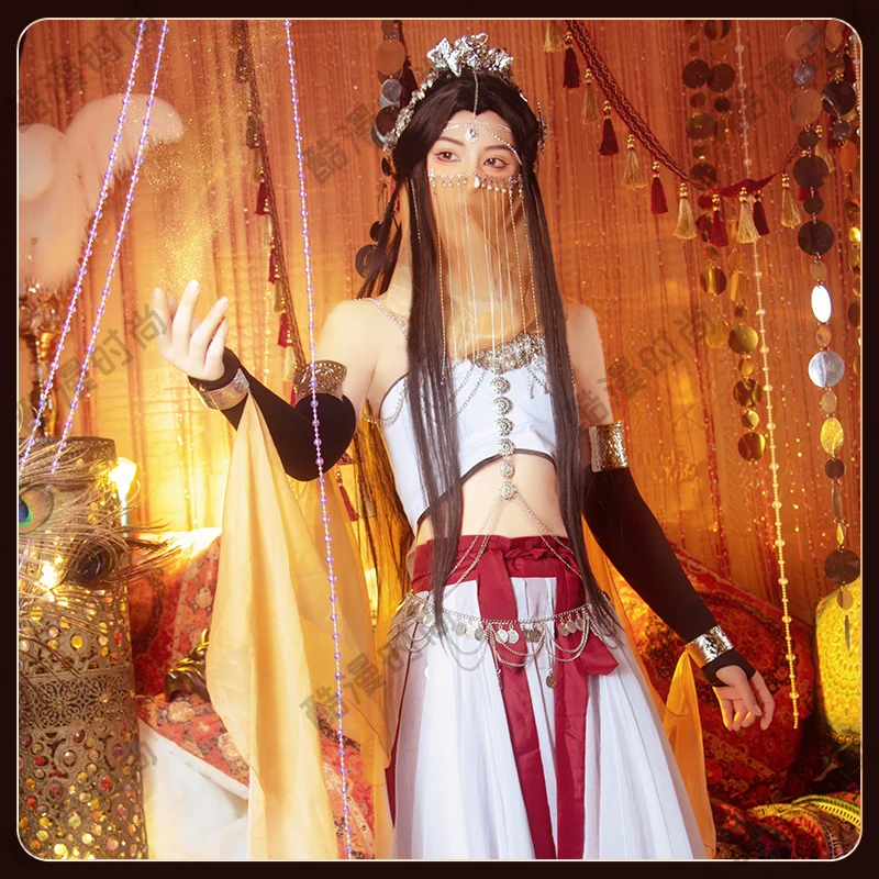 Anime Heaven Officials Blessing Cosplay Xie Lian TGCF Tian Guan Ci Fu Cos Costume Foreign Land Style Loulan Sexy Singing Girl