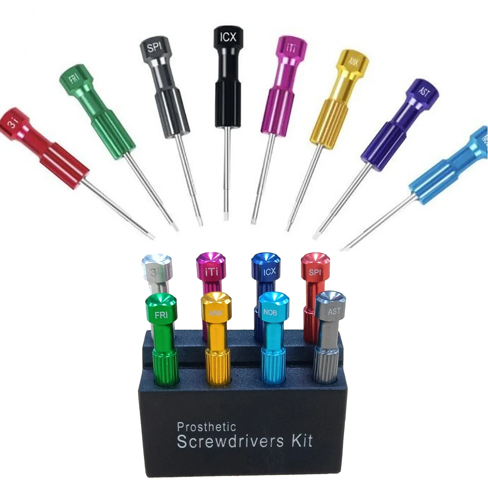 

8- шт., набор инструментов для отверток для зубных имплантатов, микроотвертка для имплантатов, стоматологии, набор высококачественных инструментов