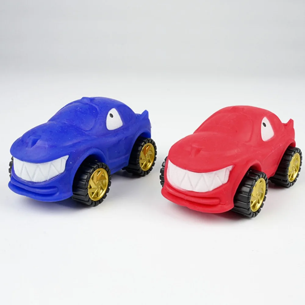 Children's Car Toy TPR Soft Decompression Sliding Toy Car Pinch and Play Squeeze Drop Resistant Pull Car