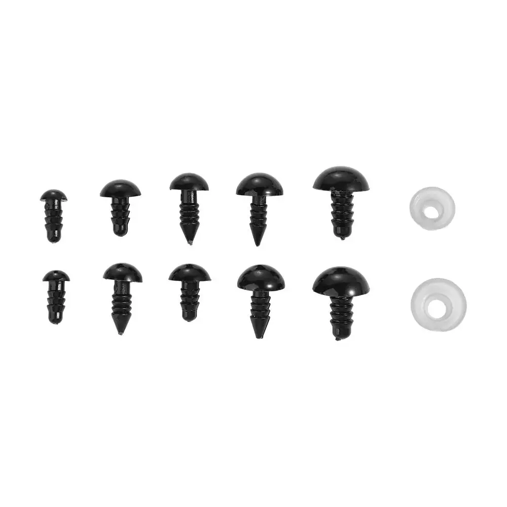 Vollschwarzes 6–12 mm gefülltes Sicherheitsaugen-Zubehör, 10 mm Augapfel-Augen, Augen-Zubehör