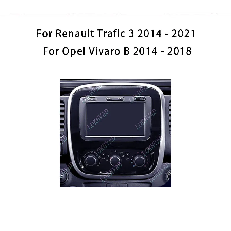 9 inch For Renault Trafic 3 For Opel Vivaro B 2014 - 2018 Frame No Cable Audio Adaptor Dash Trim Kit Facia Panel Radio Player