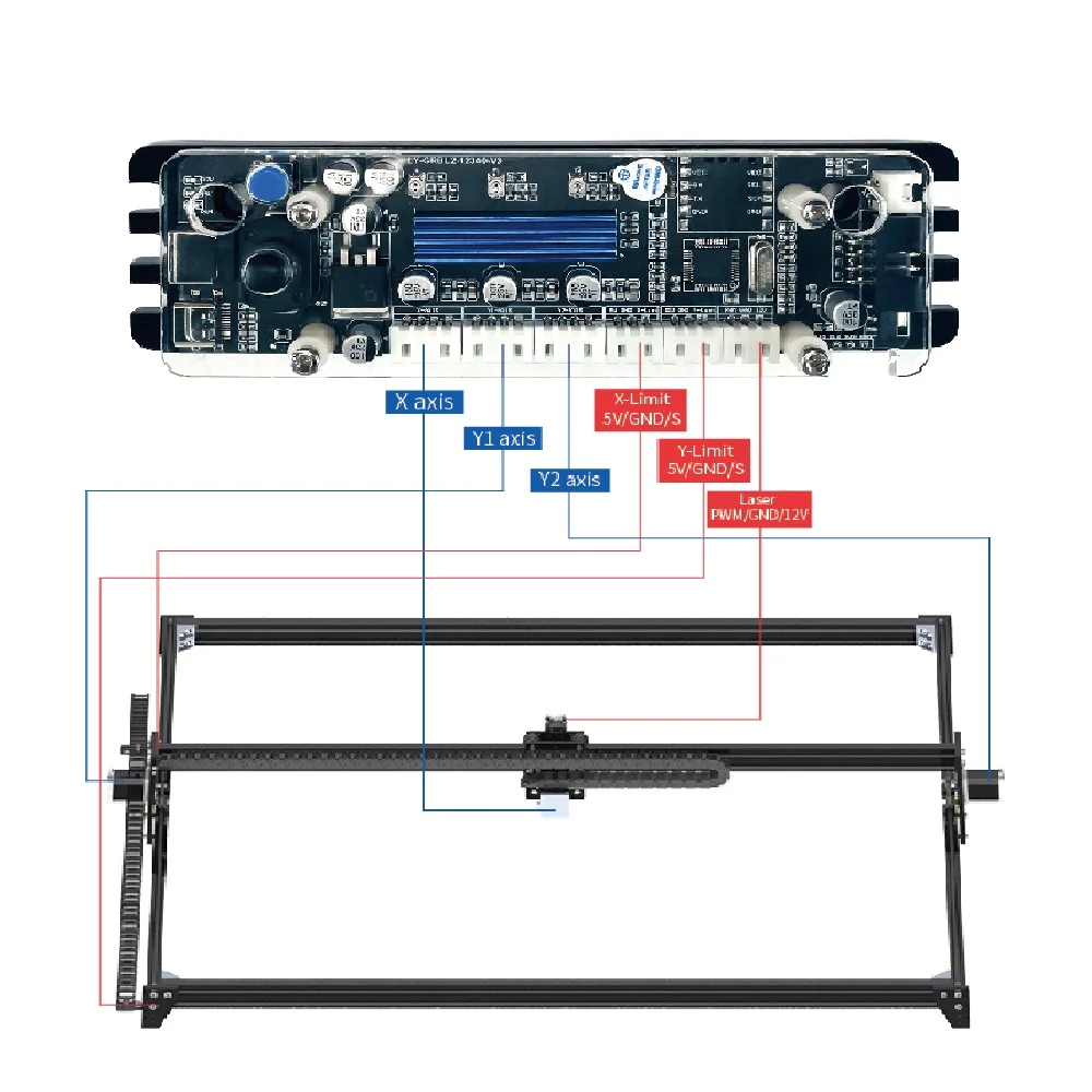 40W Laser Engraver,Laser Cutter,100cm*100cm Working Area Laser Engrave Machine with TTL/ PWM Laser cutting machine