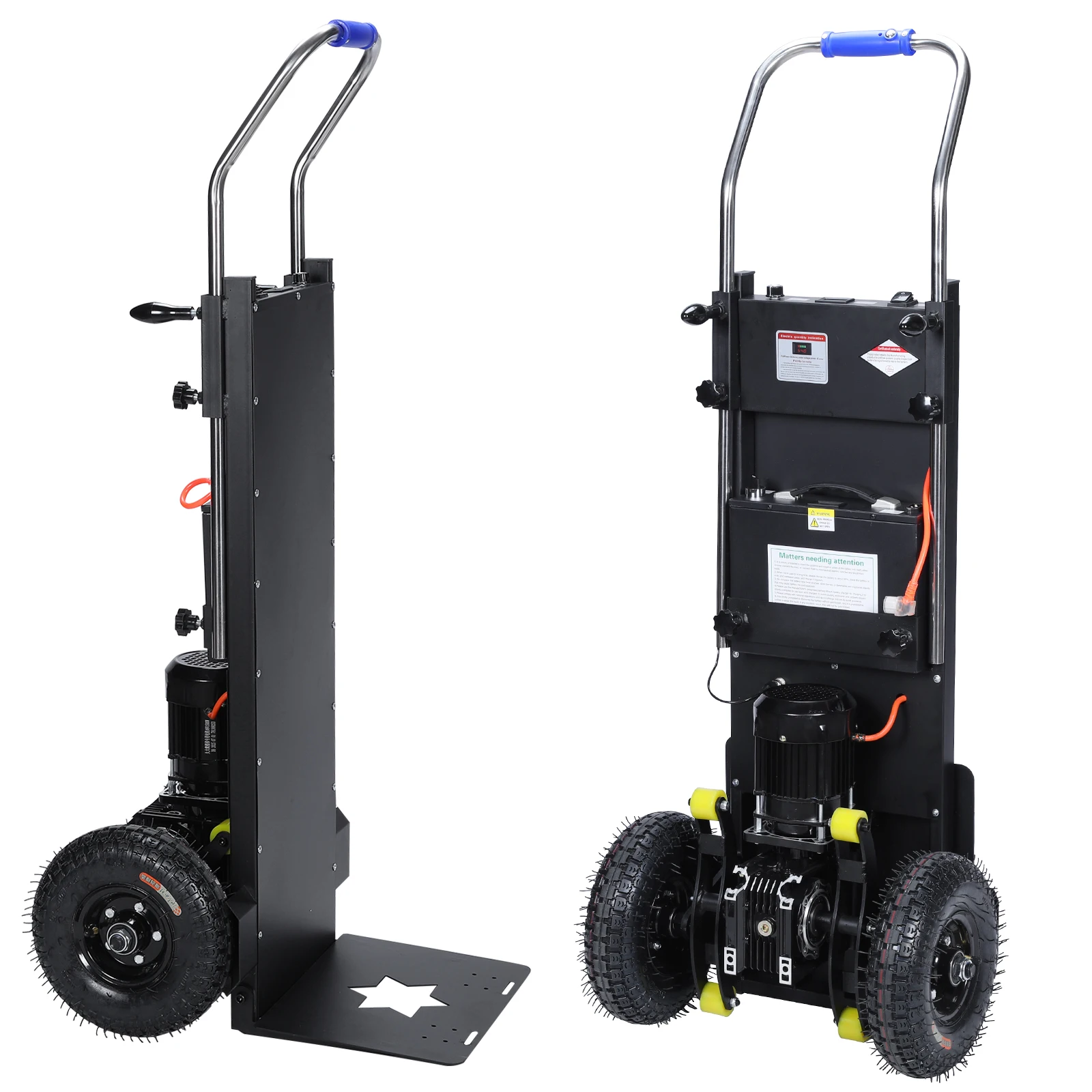 

Heavy Duty Stair Climbing Dolly 1500W Motor 880lbs Load Capacity with Safety Rope for Moving Warehouses Delivery Workers