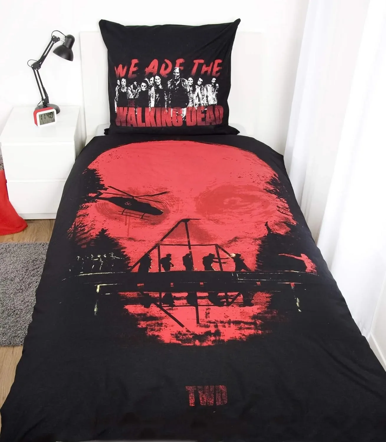 tv-the-walking-dead-housse-de-couette-taie-d'oreiller-ensemble-de-literie-adulte-garcon-fille-chambre-decoration-enfants-simple-double-taille