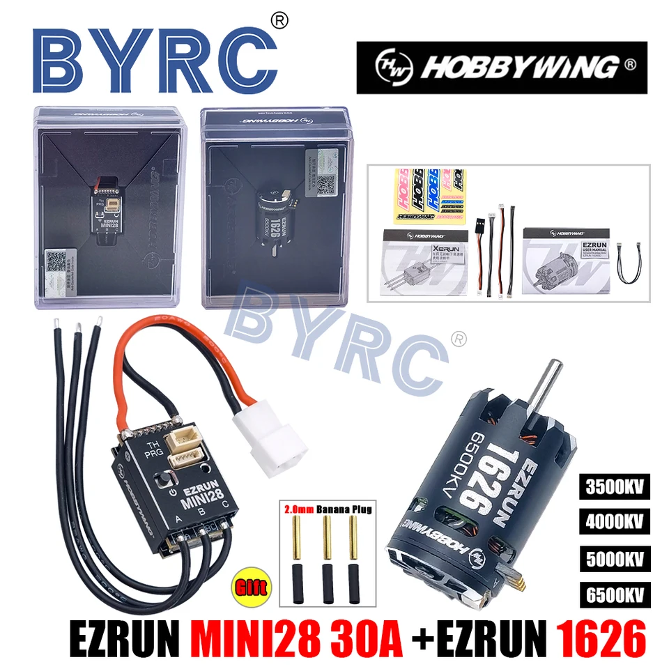 Hobbywing EZRUN Mini28 Combo (Mini28 ESC + 1626 SD Motor) For 1/28