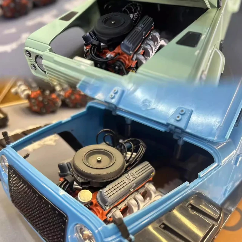 Simulation V8 moteur jouet modèle ornement décoration pour 1/10 RC voiture sur chenilles TRX4 Defender AXIAL SCX10 RC4WD D90 TRX6 réservoir 300