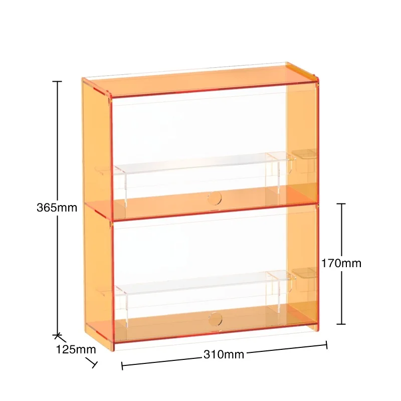 Acrylic Display Case Stand Assemble Countertop Box Storage Organizer Dustproof Showcase for Action Pop Figures Collectibles Toys