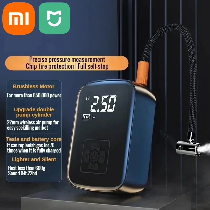 

Компрессор Xiaomi Mijia, электрический насос для накачки шин, 150psi, для мотоциклов, велосипедов, лодок