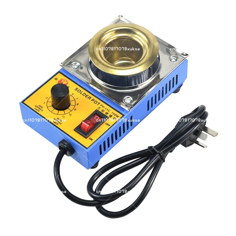 Lead-free Solder Pot 100W 150W 250W 300W Soldering Desoldering Bath Titanium Plate 36mm 50mm 80mm 100mm 200-480 Degree AC220V