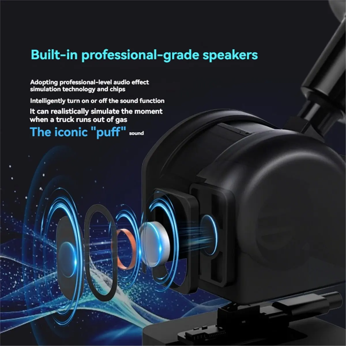 

Okay PC USB Sim Racing Games Handbrake Air Release Sound Hand Brake for ETS2 European/American Truck with Clamp