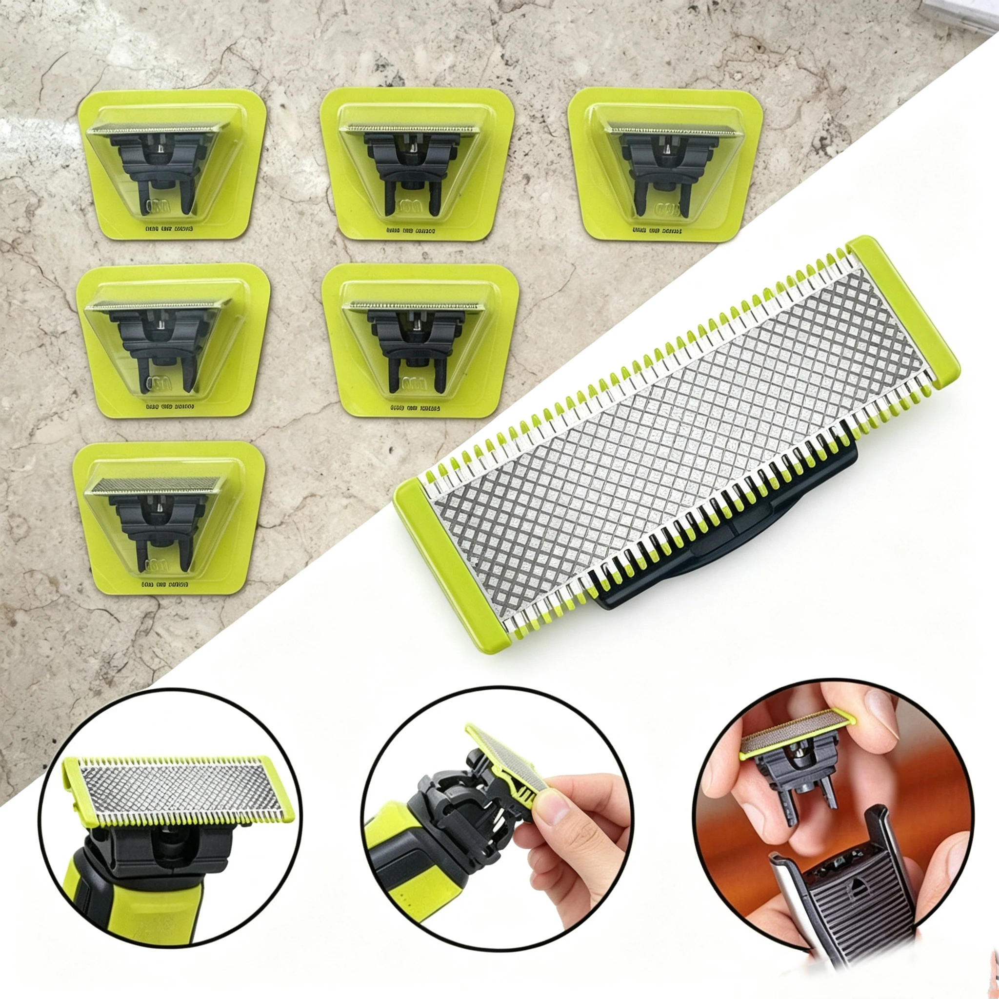 Cuchillas de repuesto para afeitadoras eléctricas, compatibles con las cuchillas QP2520 QP2630 QP2515 QP6510 QP6520 QP6531 QP2724.