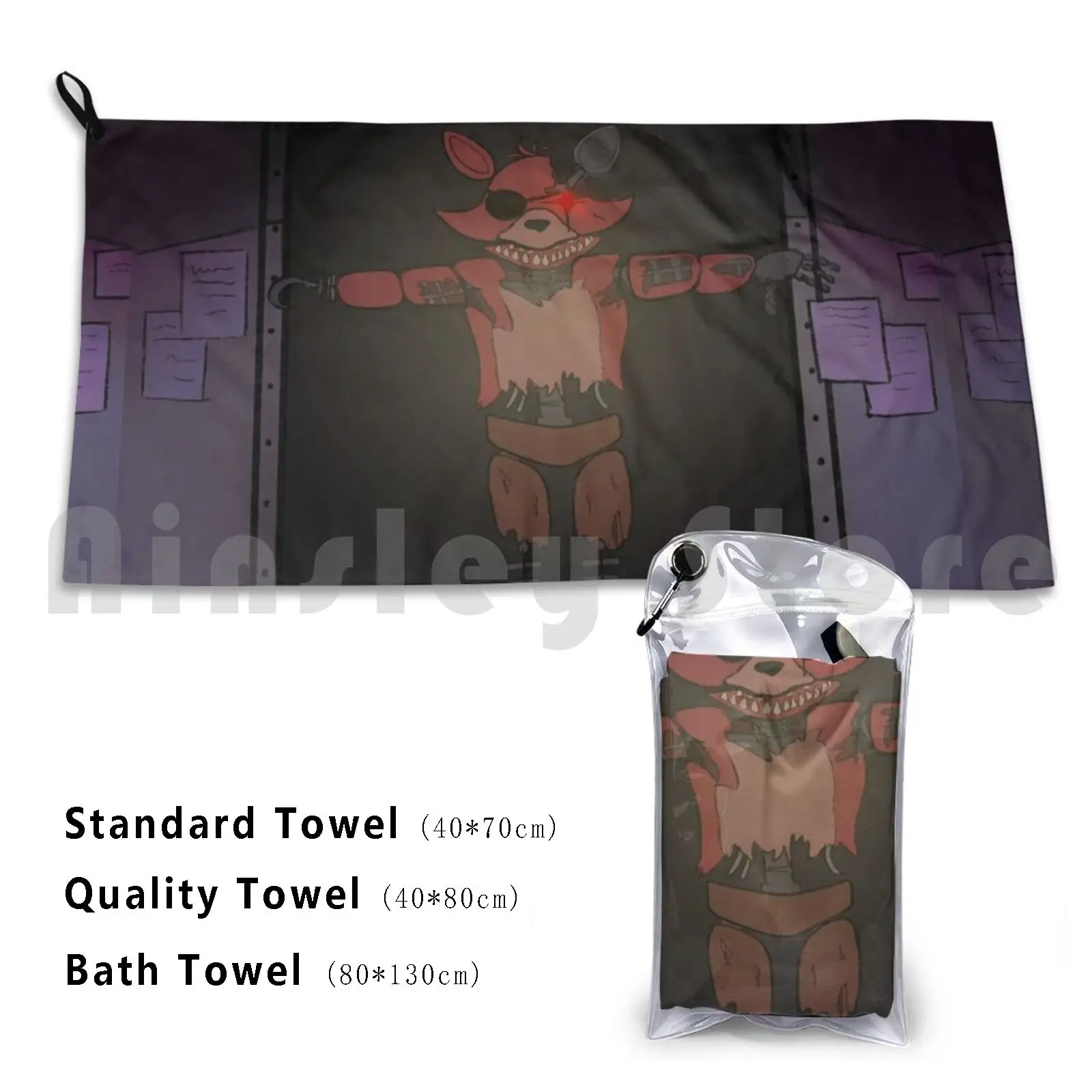 Foxy T-Posing In Hallway Bath Towel Beach Cushion Fnaf Five Nights At S Foxy Fnaf 2 Foxy Fnaf Withered