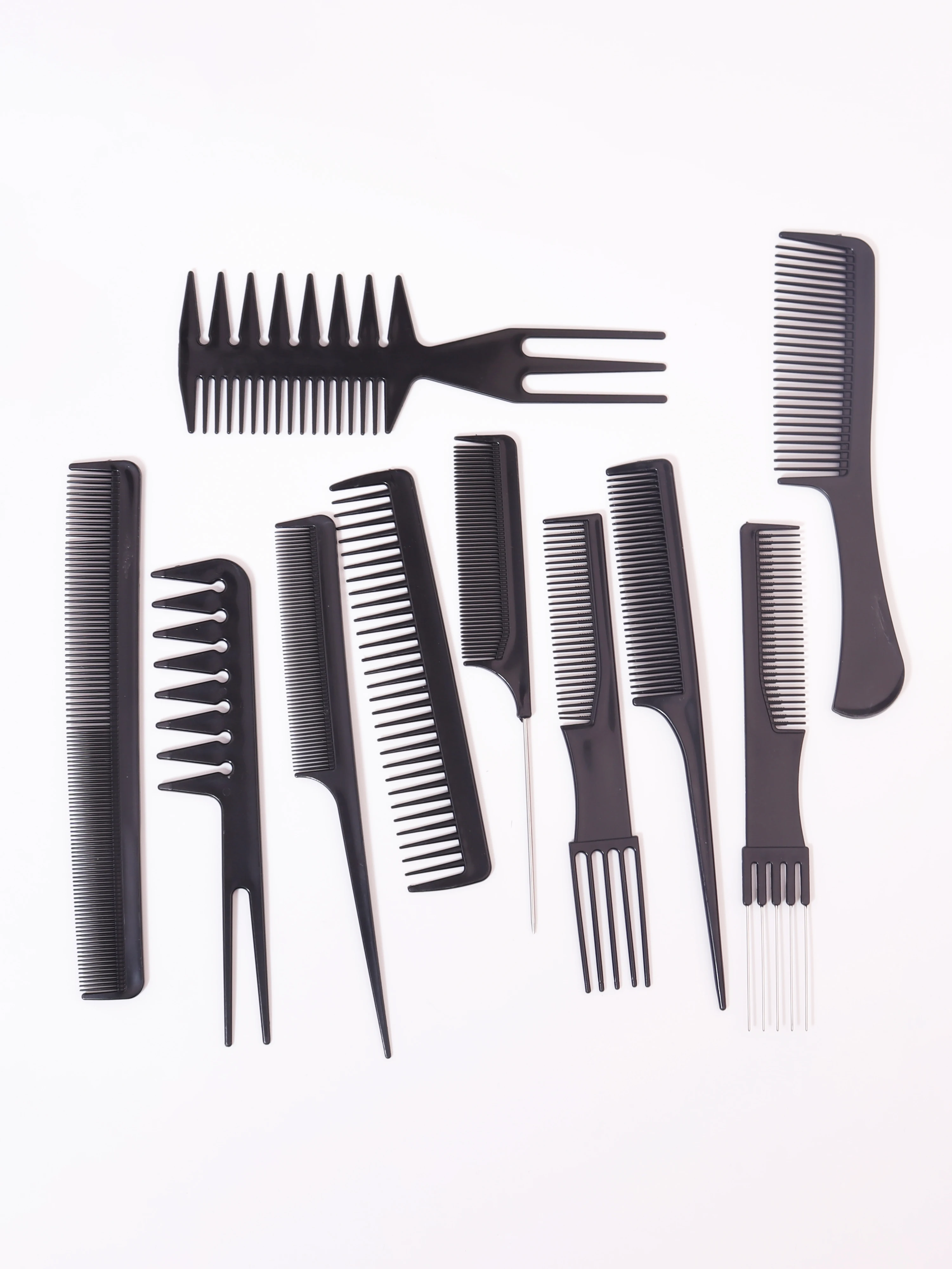 10PCS/set styling comb, hairstylist professional styling comb set, diversified set, suitable for all hairstyle tools