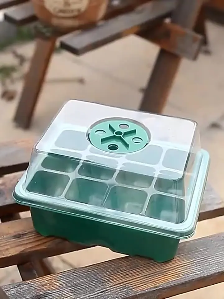 

6/12 Hole Breathable Seedling Box with Grow Light-3-Piece Set for Gardening,Vegetable Cultivation,Seedling Care&PlantPropagation