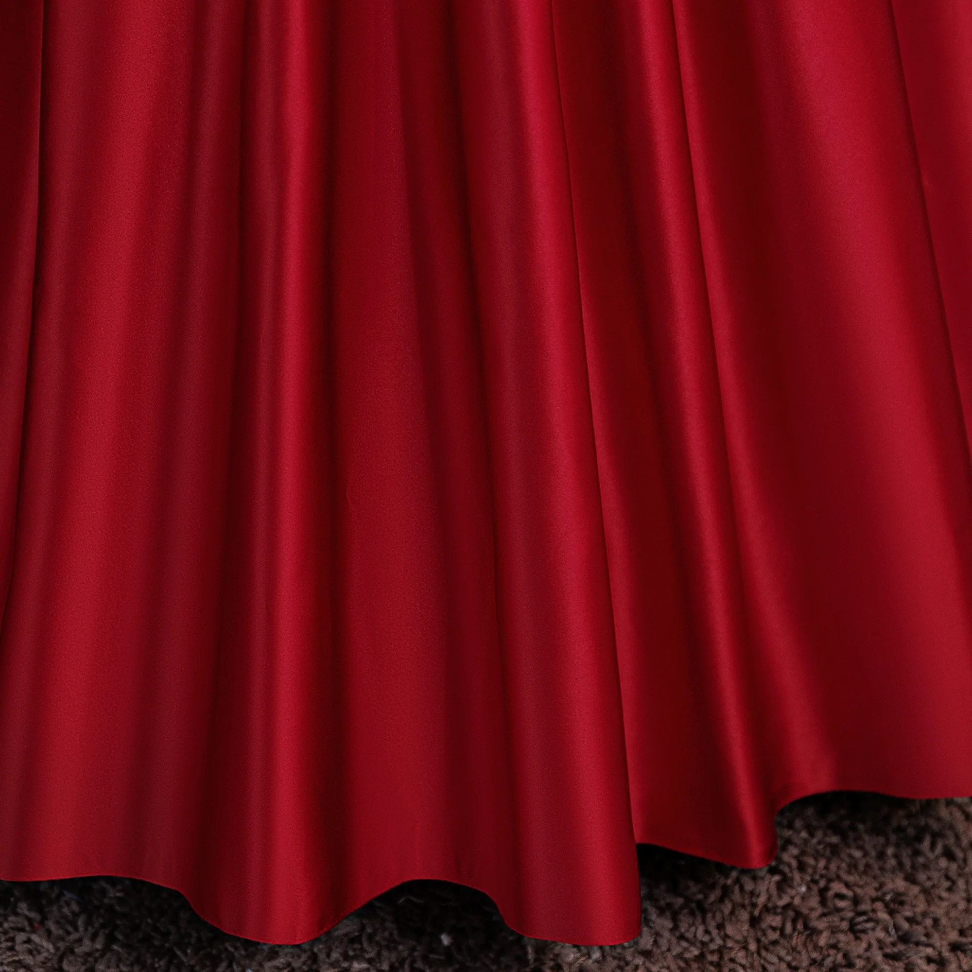 Satin Brautjungfernkleid für Partys, Weihnachtskostüm, Schleife, Taufe, Hochzeit, Prinzessinnen-Ballkleid, Mädchen-Gala- und Neujahrs-Abendkleid – Detail 16