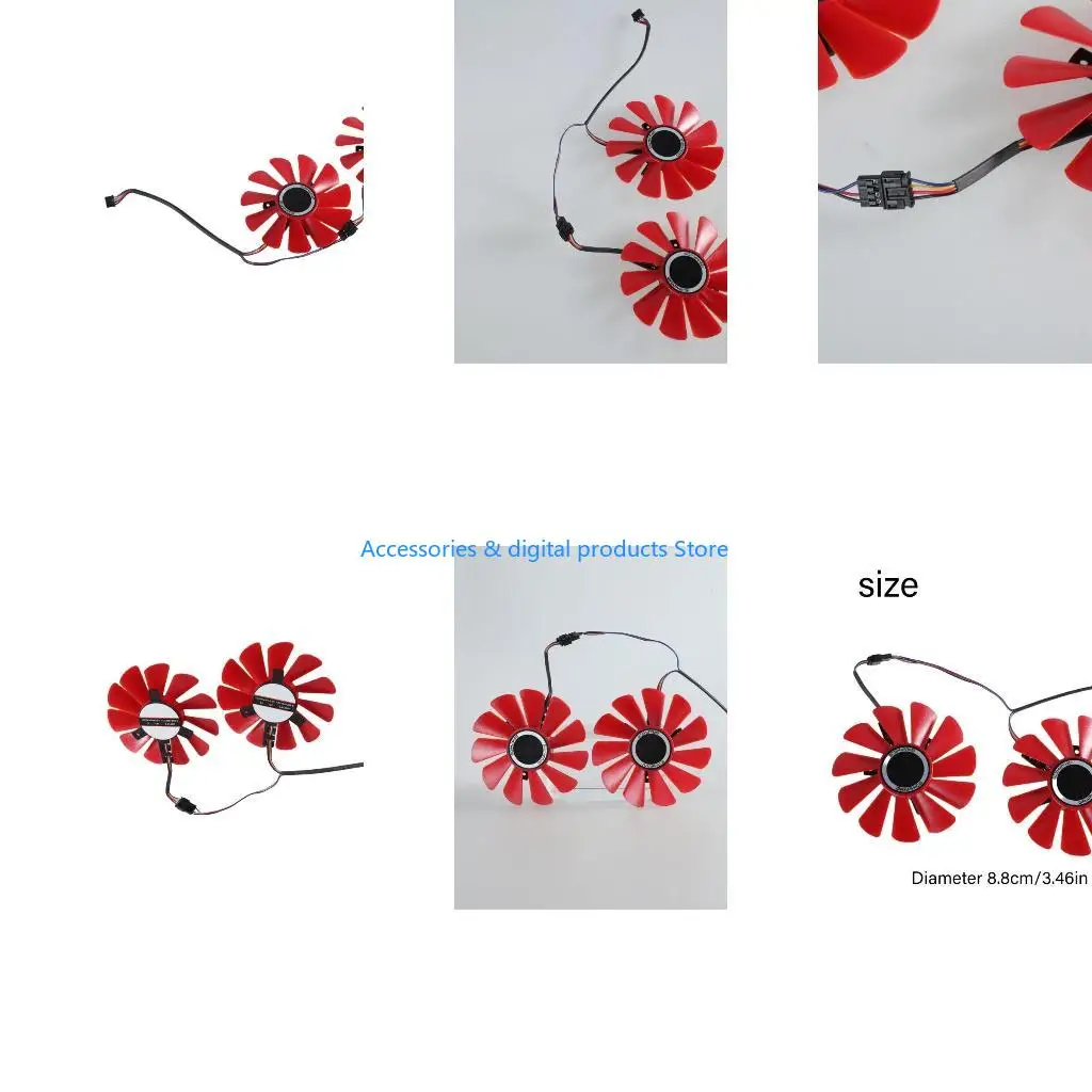 77JD 2PCS Advanced Cooling Fan With PWM And LED Effects FDC10U12S9C For Gaming Rigs And Overclockers