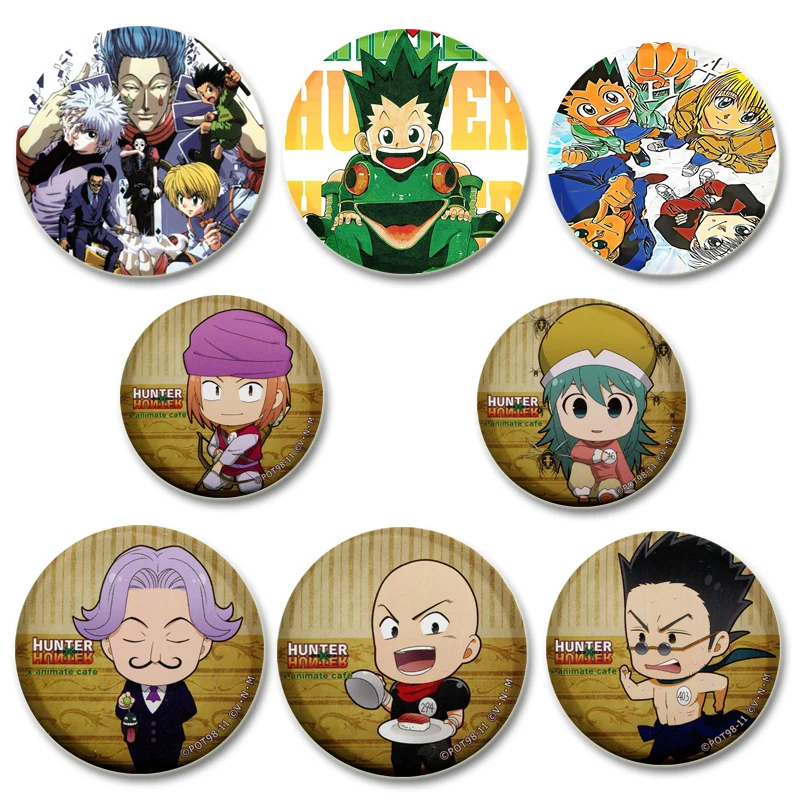 Japanese Hot Blooded Anime Brooche Hunter X Hunter Enamel Pin Backpack Collar Badge Cartoon Lapel Pins Fans Collections Gifts