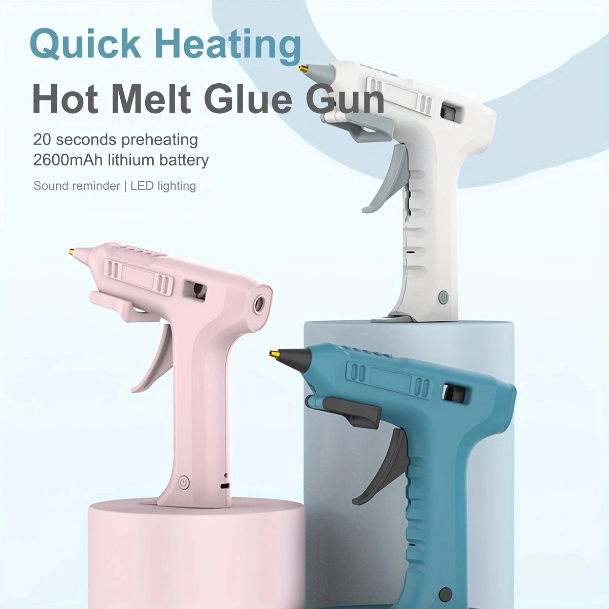 

Mini Hot Melt Glue Gun Dual Heating Settings Thermistor Precise Temperature Control Home DIY Industrial Bonding and Repair Tool