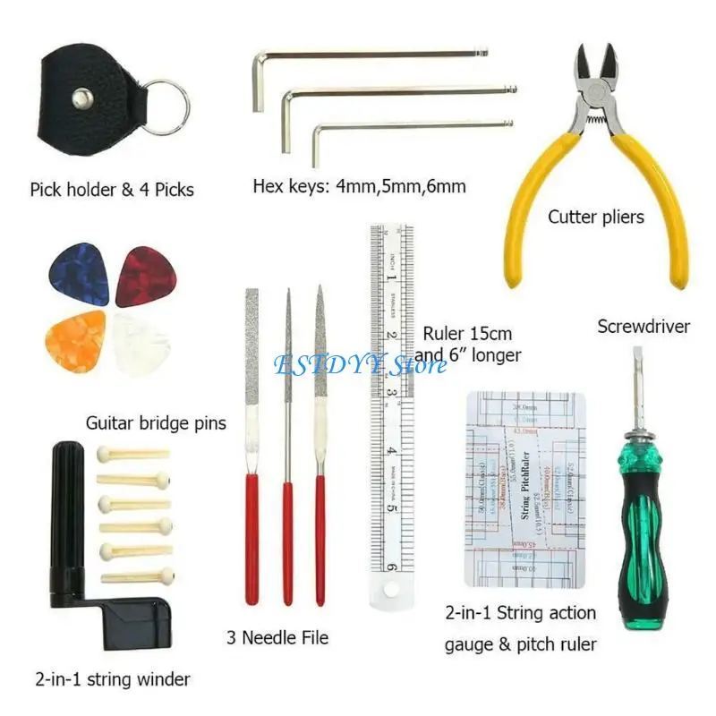 

G6DE Professional Guitar Repair Tool Cleaning Tool for Sound Quality Enhancement