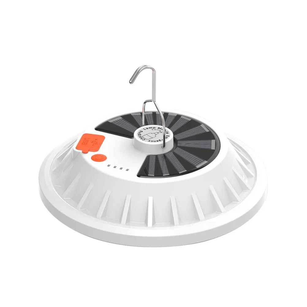 

Солнечный светодиодный фонарь для кемпинга, 1 шт., многофункциональный аварийный светильник с крючком, пультом дистанционного управления, легкий, портативный, для палатки