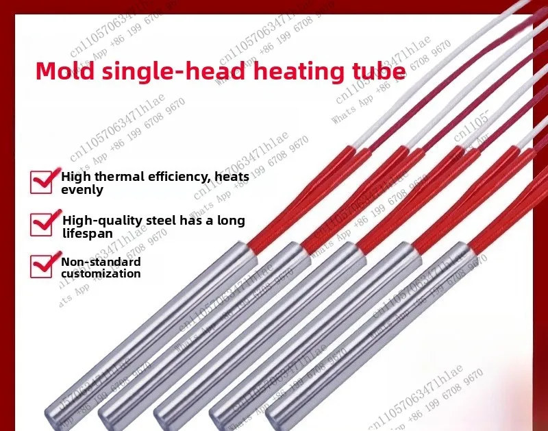 2pcs Diameter 10mm Single Head Mold Heating Tube, Oven Electric Heating Rod