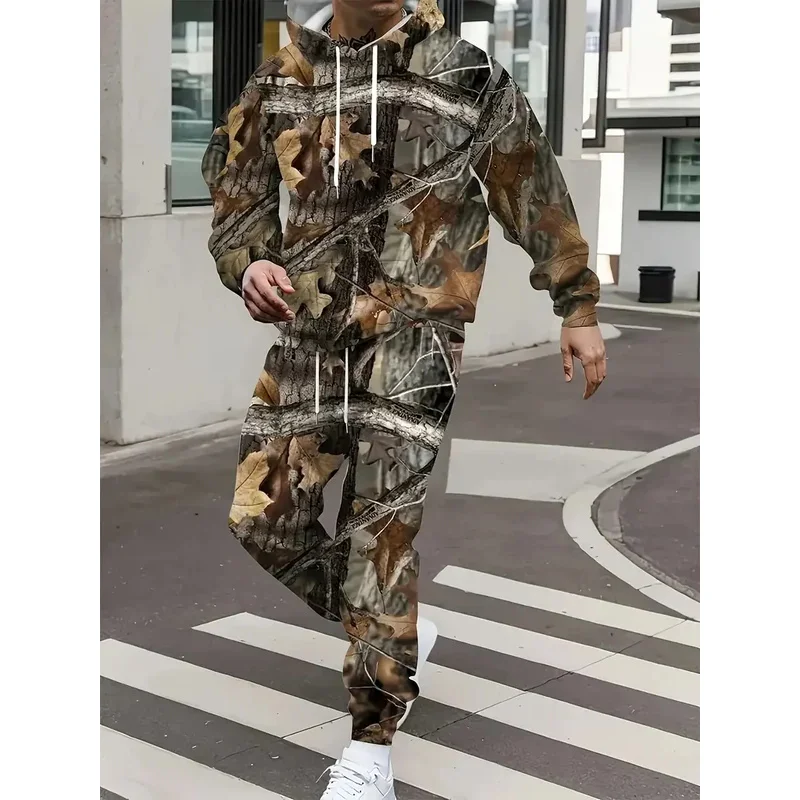 Camouflage Hunting Animal Hoodie Pants Suit 3D Print Men Women High Quality Jogging Tracksuit Outfits Men's Clothing 2Piece Sets