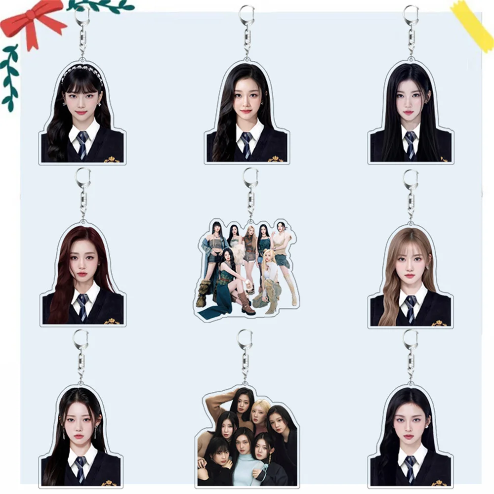 Kpop BABYMONSTER Keychain Member Portrait Photo Pendan Double Laminated Acrylic Printing Charm Ahyeon Ruka Pharita Fans Gift