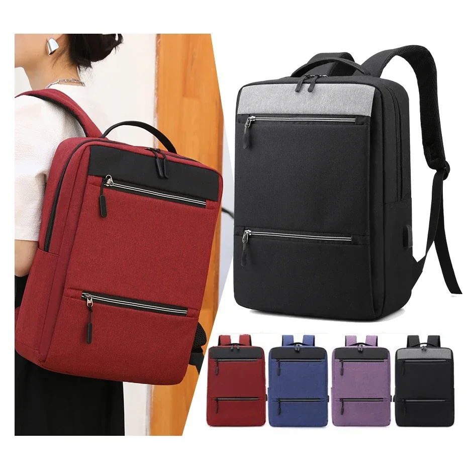 School USB Backpack Mochila De Estudiante Girl 15.6 inch Laptop Bagpack Travel Oxford Bag