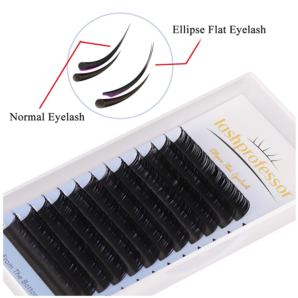 

Ellipse Flat Eyelash Super Soft Light Faux Mink Double Split Tips Eyelash Extensions Classic Flat Lash Makeup Wholesale Supplies