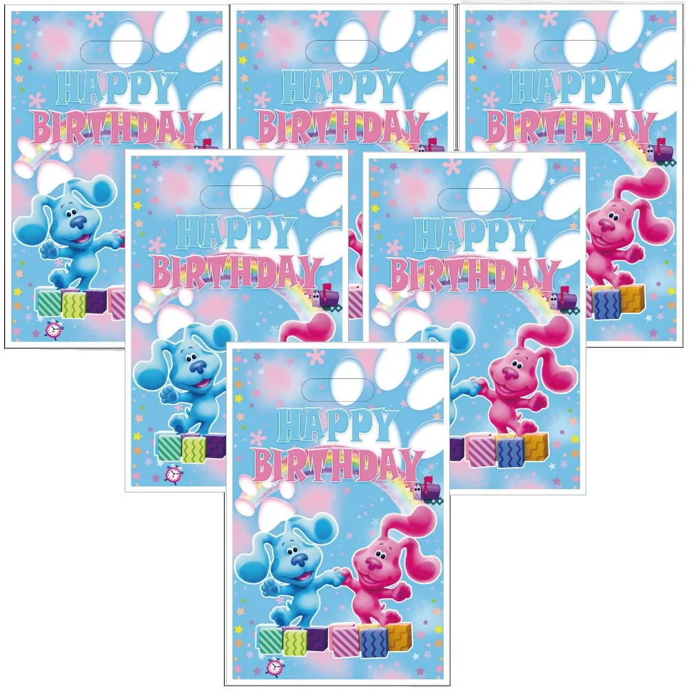 Blues Clues Party Gift Bags Candy Cookie Packing Bags Cartoon Blue Dog Treat Favor Snack Bag Kids Baby Shower Birthday Supplies